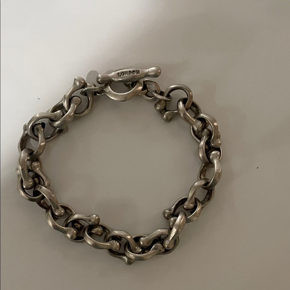 Tateossian London Chunky Silver Chain Bracelet